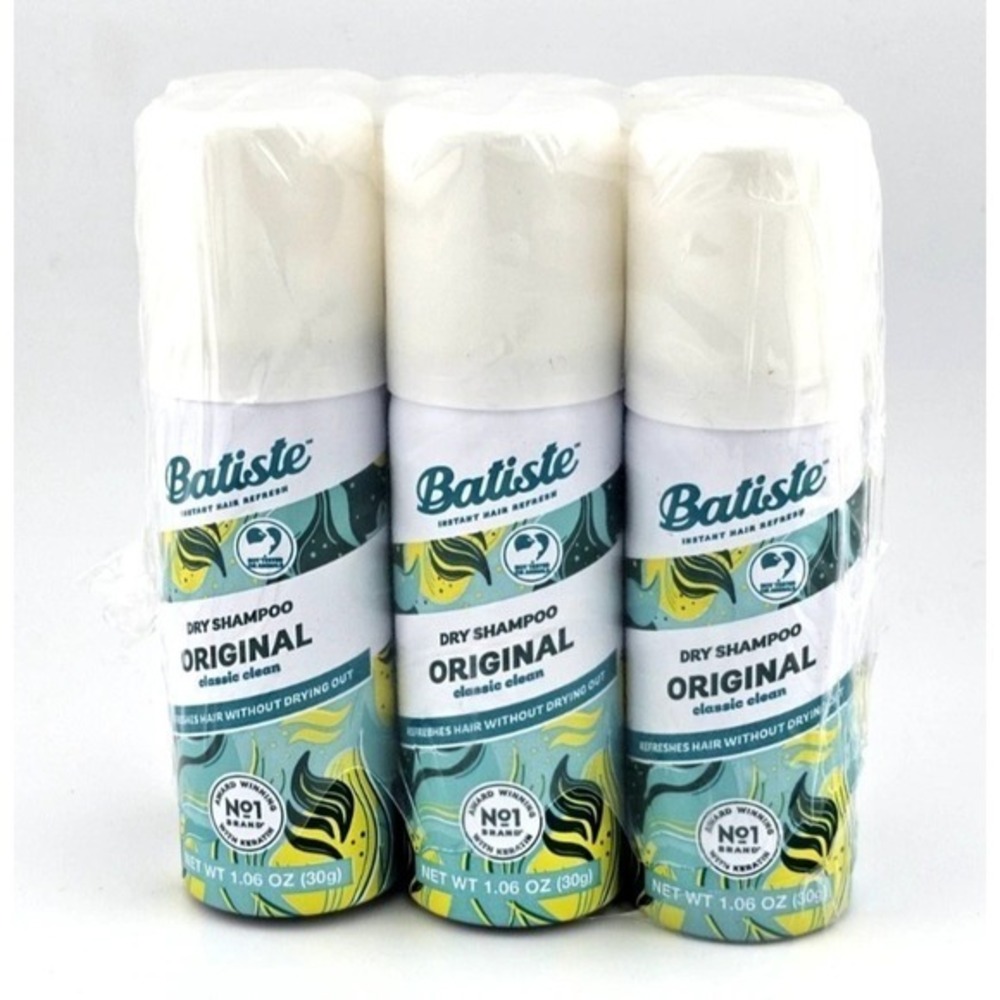 Batiste Dry Shampoo Travel Size 30 Pack Original, Tropical, Bare 1.06oz Mini